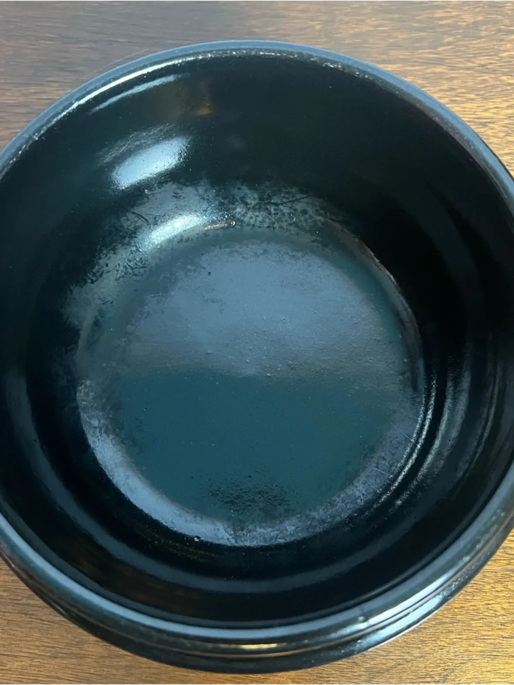 Vintage Korean Ttukbaegi Black Glazed Earthenware Lidded Stew Pot 70s 80s